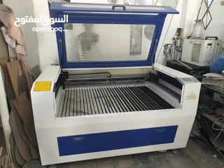  1 ماكينة ليزر سي ان سي للبيع بحالة الوكالة  laser machine cnc for sale 150w مساحة عمل 130*90 work spac