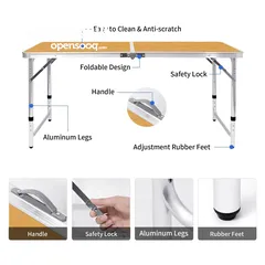  4 طاولة ألمنيوم قابلة للطي 60*120