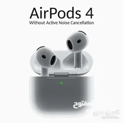  2 سماعة AirPods 4 جديد غير مستخدم