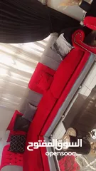  3 طقم ونص كنب تفصيل قماش تركي خشب سويد