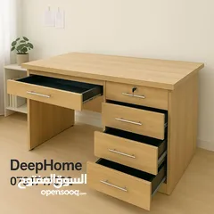  13 اختر مكتبك بعناية من تشكيلة Deep home الأنيقة، تصميم عملي، خامة فخمة، ومساحات تخزين تريح بالك! مكاتب