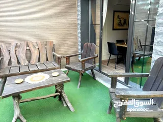  2 طقم خارجي للحدائق 8 مقاعد مع طاولة وسط خشب زيتون مع كفرات ووتر بروف