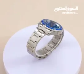  3 ساعه رجالي بسوار من الفولاذ مقاومه للصدأ نمط عمل بشاشه دائريه مع التاريخ ساعه كوارتز للاستخدام اليوم