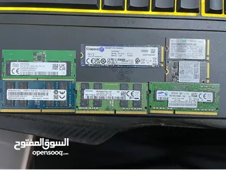  1 رامات لابتوب و هاريسكات m.2 وكالة للبيع
