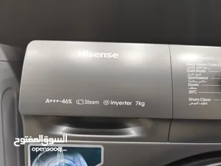  3 عرض نااار على غساله هايسنس 7 كيلو سلفر موديل 2025 مع تنظيف بخار 1200 دوره