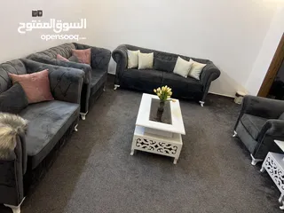 12 طقم كنب جديد قعدته مريحه خشب زان قابل للتفاوض