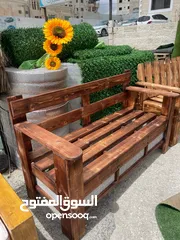  1 كل ما يلزم الحديقه عشب صناعي جميع انواع خشب سويد تفصيل شجر صناعي جلسات خشب سويدي اشجار تحاكي الطبيعة