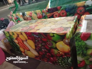 6 رفوف وطاولات خضرة بحاله ممتازه حديد تفصيل