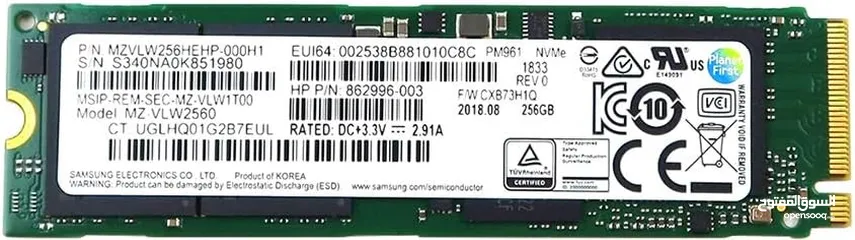  1 Samsung  NVME SSD 256G