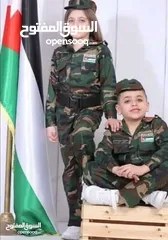  10 ملابس دشداش و عقال و غبايه و ثوب تراثي بنات اطفال   لباس جيش درك امن عام عسكري الجيش الاردني