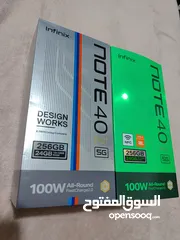  2 مستعمل اخو الجديد Not 40 pro plas 5G رام 24 جيجا 256 أغراضة والكرتونه الأصلية متوفر توصيل