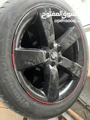  1 4 Black Rims with tyre dodge charger/challenger