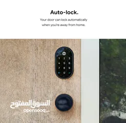  3 قفل ذكي Google Nest x Yale Lock - Tamper Proof Smart Lock for Keyless Entry - Keypad Deadbolt Lock