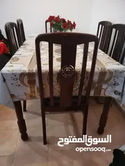  3 Wooden 6 chair dining table