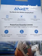  4 PowerBank Anker 20000mAh باور بانك انكر الاصلي 20000 مل امبير مدخلين شحن
