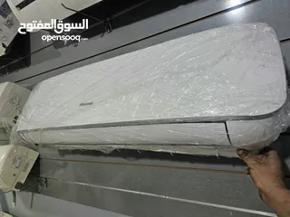  1 مكيف هايسنس طن مستعمل بحالة الوكاله A+++ انفيرتير شامل توصيل وتركيب جهاز تب نضافه