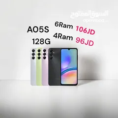  1 samsung A05s 128GB 6 ram/ 4 ram  سامسونج ايه زيرو A05s جديد كفالة الوكيل رسمي