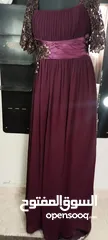  2 فستان سهرة لون عنابي مميز جدا
