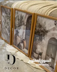  3 براويز خشبيه بأحجام مختلفة بصناعة يدوية برسومات مميزه