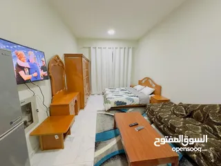  7 متاح حاليا للايجار الشهري شقة استديو مفروشة بفخر في عجمان منطقة المويهات