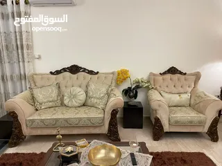  5 طقم صالون 9 مقاعد تفصيل شبه جديد