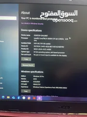  4 لاب توب acer NITRO windows 10 pro جديد نيفيدا GTX 1050 8 Ram مستعمل بحاله الجديد
