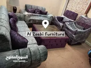  4 اطقم الكنب ثلاثيه ومجوزه ومفردتين