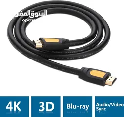  3 UGREEN HD101 HDMI Round Cable 3m- Yellow &Black وصلة اتش دي 3 متر