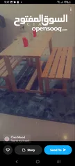 3 طاولة سفرة خشب