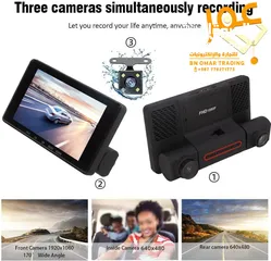  4 كاميرا فيديو DVR للسيارة Cardvr K0170 عدسة مزدوجة / عالية الدقة / 1080P / 4 بوصة / 170 درجة / مستشعر