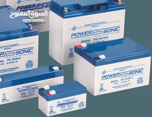  6 بطاريات قابلة لاعاده الشحن RECHARGEABLE BATTERY  (6 فولت و 12 فولت )