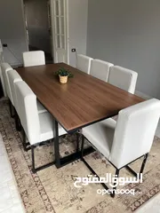  1 طاولة سفرة مع 8 كراسي