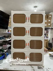  4 الخزانة العملاقة – لمسة رفاهية لبيتك! تصميم راقي + أبواب شفافة مودرن خامة بلاستيك قوية .