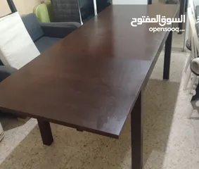  3 ikea extendable dining table 6 chairs  طاوله سفره ايكيا قابله للتمدد  6 كراسي
