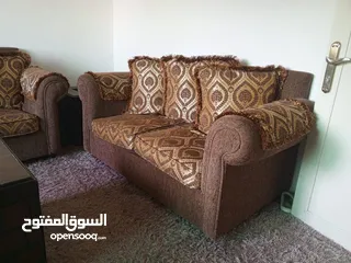  1 طقم كنب ثلاثية و ثنائية