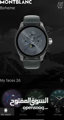  4 Luxury Digital Mont Blanc Smart Watch: Summit 3 Tri-Color Edition - Green Leather & Black Straps