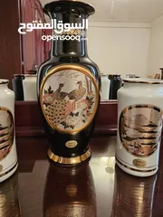  3 Vintage Porcelain Vases from: The Art Of Chokin 24 Kt Gold Plated, 1980s JapaChokin Art Vintage