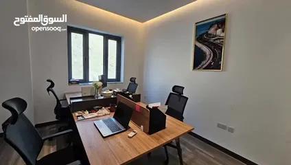  7 مكتبين مع الكراسي مع مكتب استقبال في بوشر  ‏Two offices with chairs and a reception desk‏