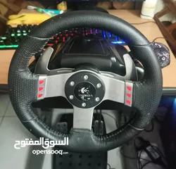  1 logitech g27 gaming wheel and pedal (fix price)