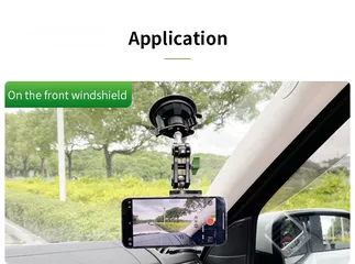  3 حامل هاتف للسيارة مزود بكوب شفط مرن 360 درجة مع ذراع برأس كروي - Car Sunction phone holder