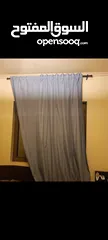  3 blackout curtains and rods - ستائر بلاك أوت مع الماسورة