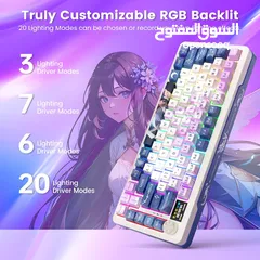  9 REDRAGON K708 AK SPECIAL EDITION كيبورد ريدراجون نسخة خاصة مميز مع شاشة عرض