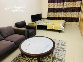  5 للإيجار الشهري شقة استوديو مفروشة بالكامل في عجمان منطقة الجرف أبراج الياسمين