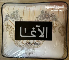  1 لحاف(حاف) صيفي مميز مجوز 4 قطع  لون بيج معرق بسيط  جديد