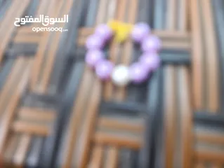  5 خاتم لؤلؤة بنفسجي سناسيل جميله مناسبه للاطفال
