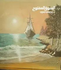  6 لوحات فنية طبيعة عدة مقاسات رسم يدوي