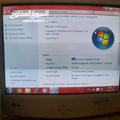  4 جهاز كمبيوتر شاشة LG مع سماعات مع طاولة كمبيوتر  رام 2G هارد دسك 232G windows 7