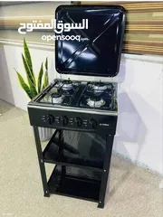  5 طباخ غاز 4 شعلات مع استاند وغطاء فقط