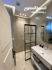  5 شقة شبه أرضية مفروشة للبيع 77م داخلي /77م خارجي في أرقى وأهدى مناطق عبدون  / ref 9523