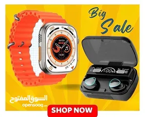 2 بكج kiki k3 بكج ساعة ultra3 مع سماعة M10 والتوصيل مجاني